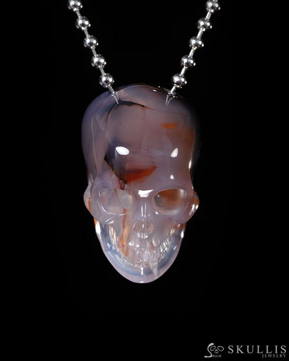 Hollow Essence - Gem Skull Pendant Necklace of Agate Carved Hollow Skull - Y9500450 - Skull Pendants