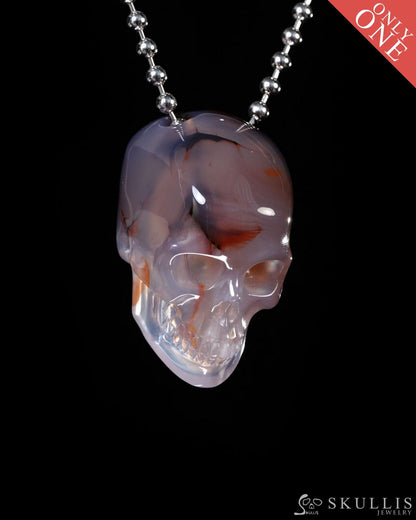 Hollow Essence - Gem Skull Pendant Necklace of Agate Carved Hollow Skull - Y9500450 - Skull Pendants