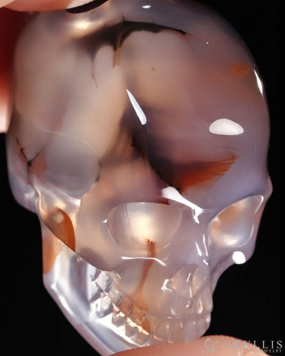 Hollow Essence - Gem Skull Pendant Necklace of Agate Carved Hollow Skull - Y9500450 - Skull Pendants