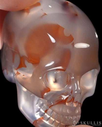 Hollow Essence - Gem Skull Pendant Necklace of Agate Carved Hollow Skull - Y9500451 - Skull Pendants