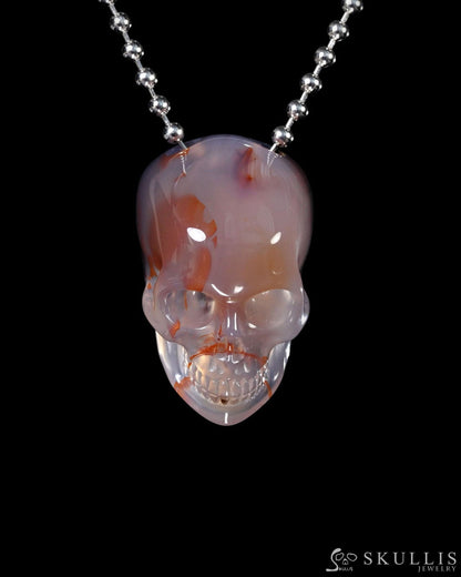 Hollow Essence - Gem Skull Pendant Necklace of Agate Carved Hollow Skull - Y9500451 - Skull Pendants