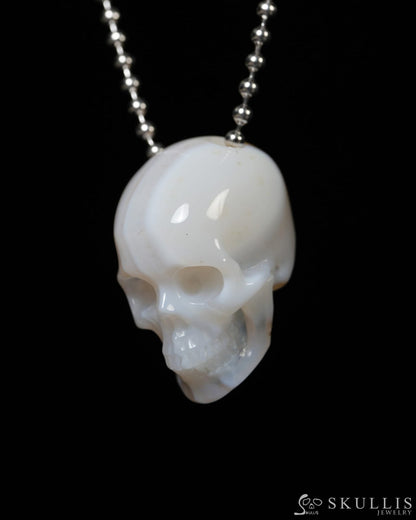 Hollow Essence - Gem Skull Pendant Necklace of Agate Carved Hollow Skull - Y9900341 - Skull Pendants
