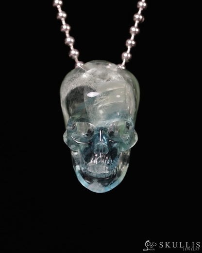 Hollow Essence - Gem Skull Pendant Necklace of Fluorite Carved Hollow Skull - Y9900337 - Skull Pendants