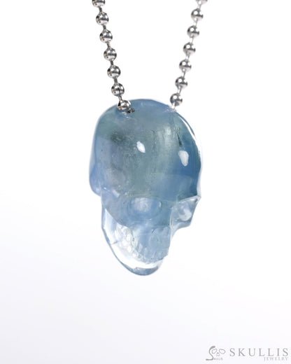 Hollow Essence - Gem Skull Pendant Necklace of Fluorite Carved Hollow Skull - Y9900338 - Skull Pendants