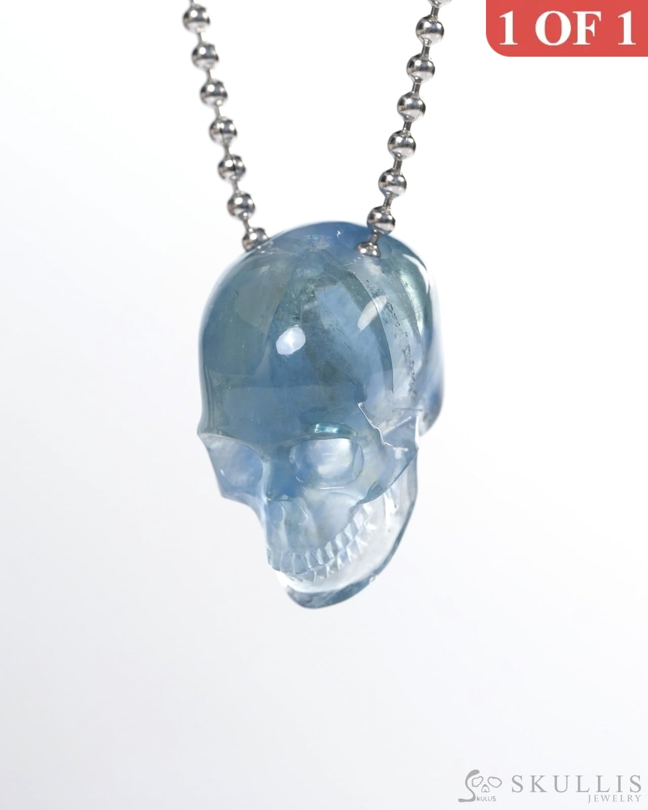 Hollow Essence - Gem Skull Pendant Necklace of Fluorite Carved Hollow Skull - Y9900338 - Skull Pendants
