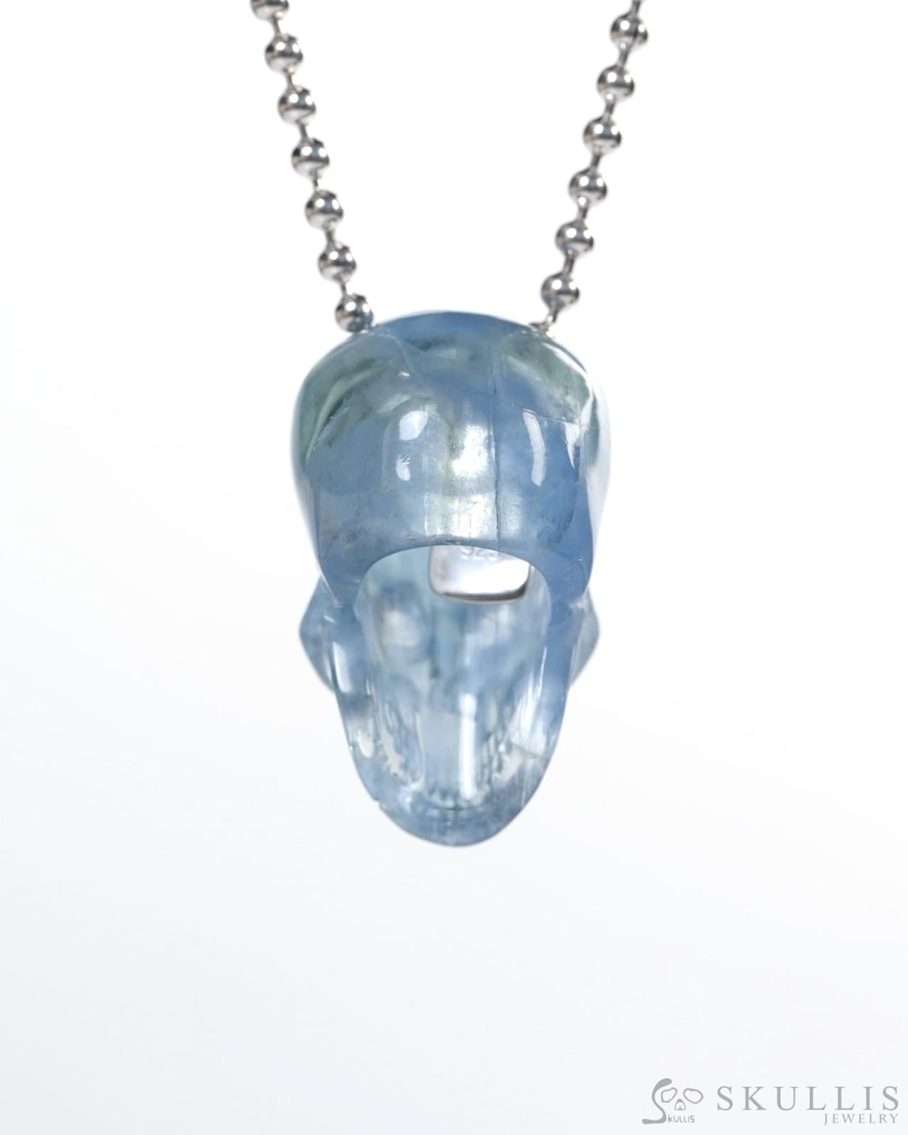 Hollow Essence - Gem Skull Pendant Necklace of Fluorite Carved Hollow Skull - Y9900338 - Skull Pendants