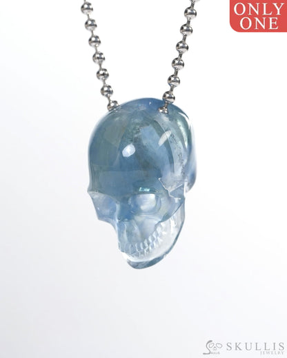 Hollow Essence - Gem Skull Pendant Necklace of Fluorite Carved Hollow Skull - Y9900338 - Skull Pendants