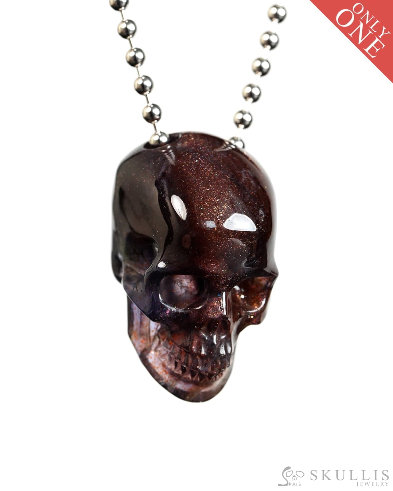 Hollow Essence - Gem Skull Pendant Necklace of Iolite Carved Hollow Skull - Y9900416 - Skull Pendants