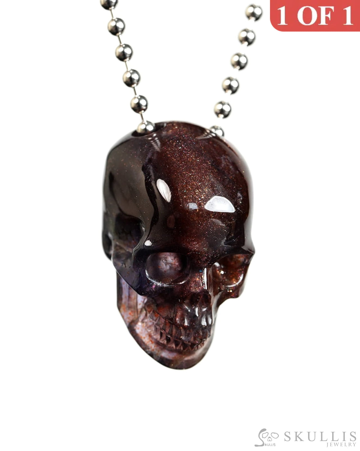 Hollow Essence - Gem Skull Pendant Necklace of Iolite Carved Hollow Skull - Y9900416 - Skull Pendants