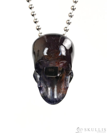 Hollow Essence - Gem Skull Pendant Necklace of Iolite Carved Hollow Skull - Y9900418 - Skull Pendants