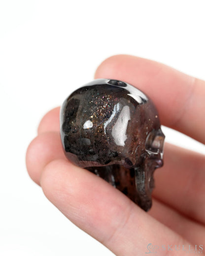 Hollow Essence - Gem Skull Pendant Necklace of Iolite Carved Hollow Skull - Y9900419 - Skull Pendants