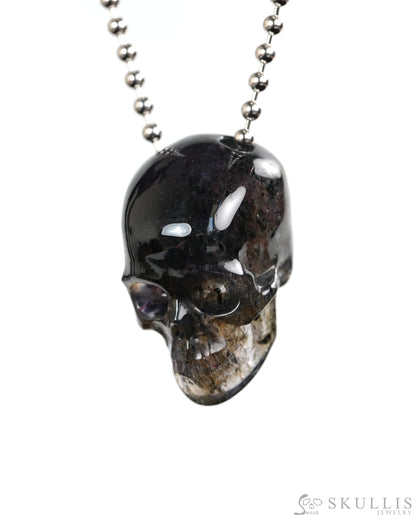 Hollow Essence - Gem Skull Pendant Necklace of Iolite Carved Hollow Skull - Y9900419 - Skull Pendants