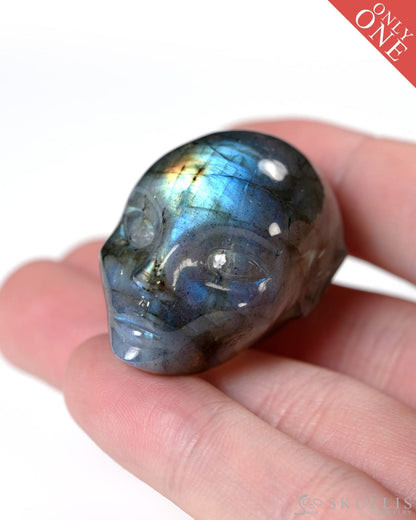 Hollow Essence - Gem Skull Pendant Necklace of Labradorite Carved Hollow Elf - Y9900354 - Skull Pendants
