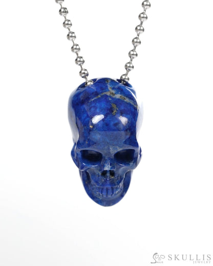 Hollow Essence - Gem Skull Pendant Necklace of Gold Tiger’s Eye Carved Hollow Skull - Y9900351 - Skull Pendants