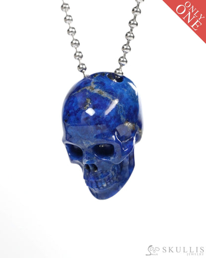 Hollow Essence - Gem Skull Pendant Necklace of Gold Tiger’s Eye Carved Hollow Skull - Y9900351 - Skull Pendants