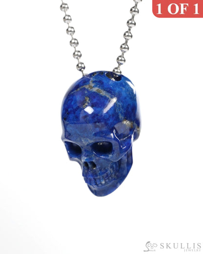 Hollow Essence - Gem Skull Pendant Necklace of Gold Tiger’s Eye Carved Hollow Skull - Y9900351 - Skull Pendants
