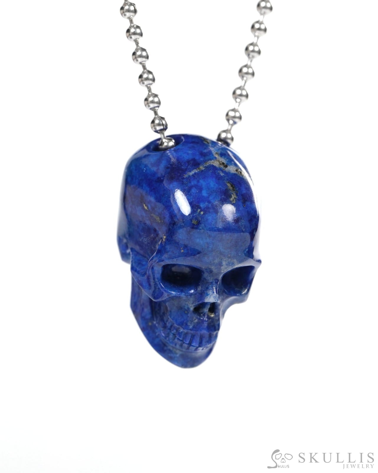 Hollow Essence - Gem Skull Pendant Necklace of Gold Tiger’s Eye Carved Hollow Skull - Y9900351 - Skull Pendants