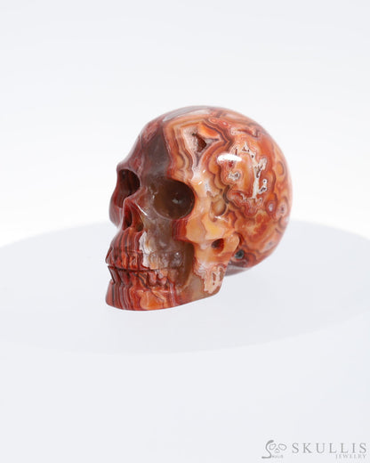 Gem Skull Of Carnelian Carved Realistic Tiny Gemstone