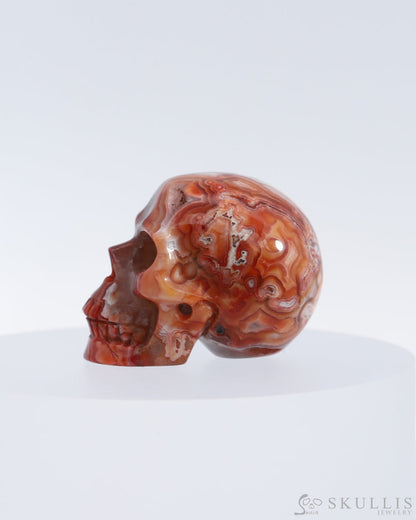 Gem Skull Of Carnelian Carved Realistic Tiny Gemstone