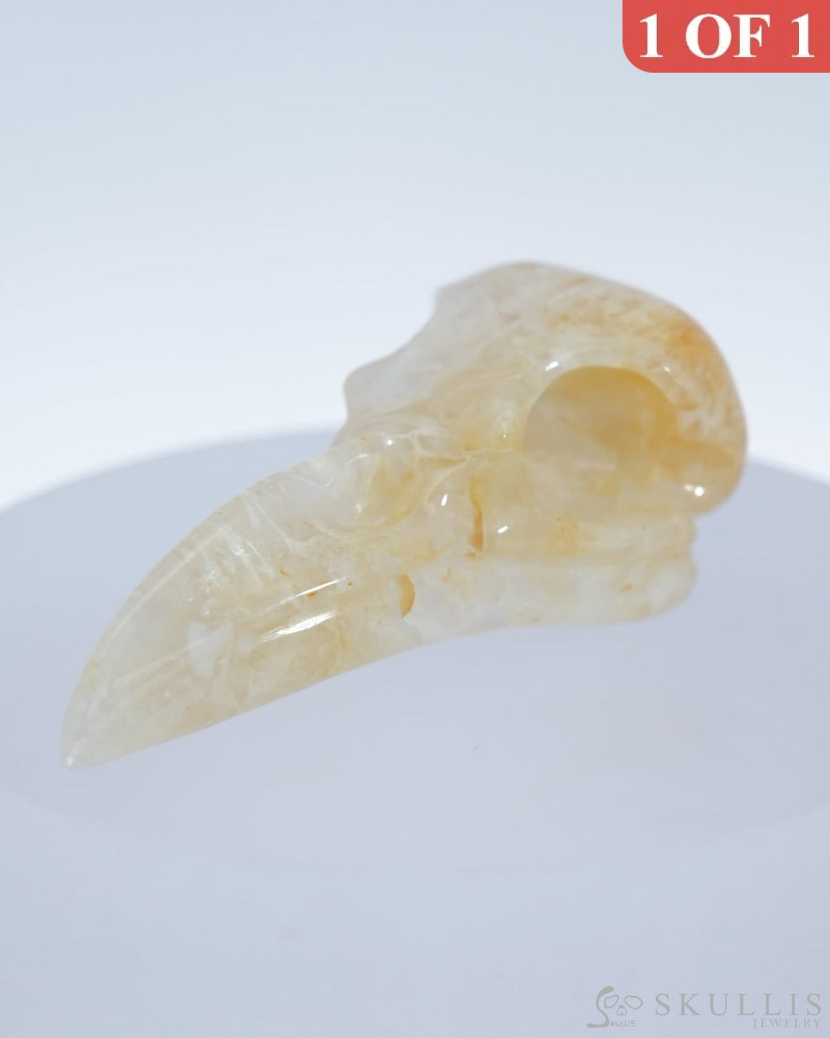 Gem Raven Skull Pendant Necklace Of Agate Crystal - 9500180 Pendants