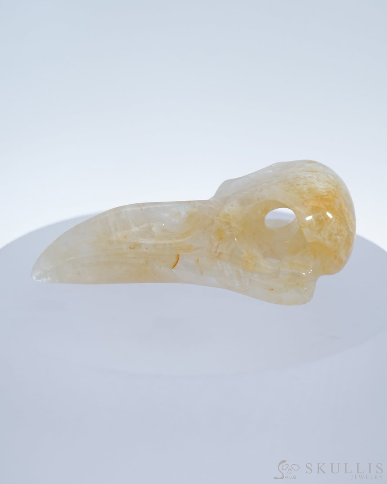 Gem Raven Skull Pendant Necklace Of Agate Crystal - 9500180 Pendants