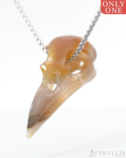 Gem Raven Pendant Necklace Of Agate Crystal - 9500119 Skull Pendants