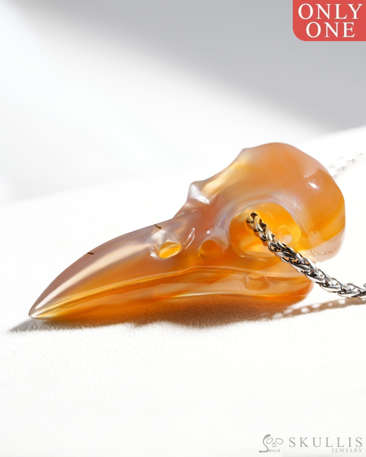 Skullis Signature Fluorite Gem Skull Pendant Or Necklace Hand Carved Sterling Silver 925 Chain For