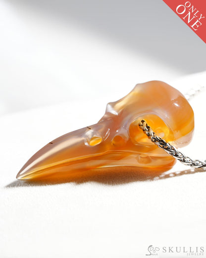 Skullis Signature Fluorite Gem Skull Pendant Or Necklace Hand Carved Sterling Silver 925 Chain For