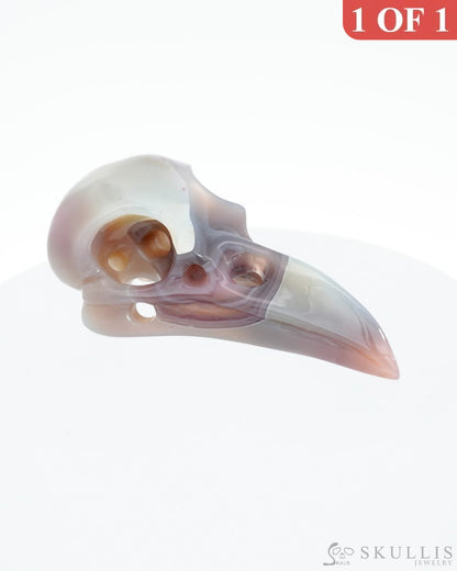 Gem Raven Pendant Necklace Of Mozambique Agate Crystal - 9500118 Skull Pendants