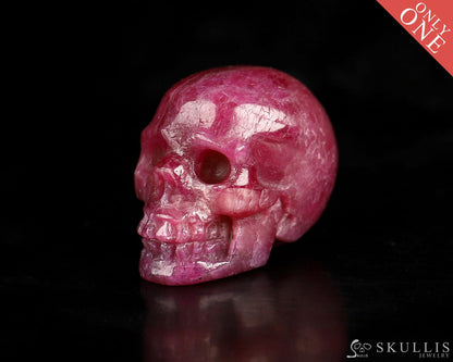 Gem Skull Of Ruby Carved Realistic Tiny Gemstone