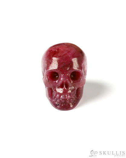 Rare 0.6’’ Ruby Carved Gem Skull Skullis Realistic - 9800028 Tiny Gemstone