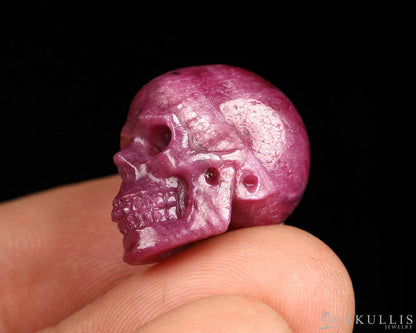 Gem Skull Of Ruby Carved Realistic Tiny Gemstone