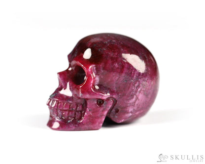 Rare 1.1’’ Ruby Carved Gem Skull Skullis Realistic - 0800063 Tiny Gemstone Skull