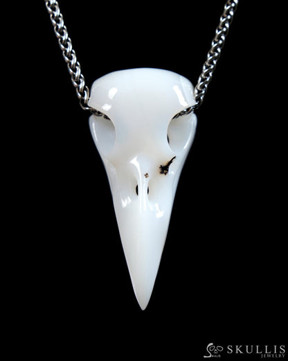 Skullis Agate Gem Raven Skull Pendant or Necklace Hand Carved for Women & Men - ZR19900042 Skull Pendants
