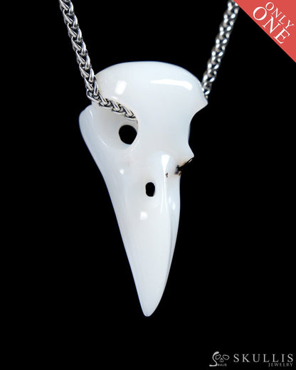 Skullis Agate Gem Raven Skull Pendant or Necklace Hand Carved for Women & Men - ZR19900042 Skull Pendants
