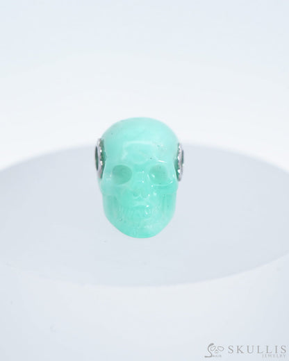 Skullis Signature Chrysoprase Gem Skull Pendant or Necklace Hand Carved for Women & Men - 0500042 Skull Pendants