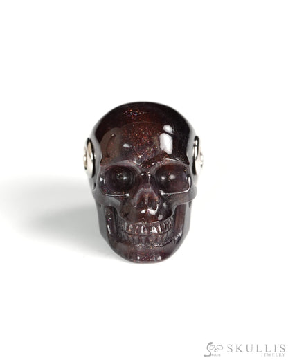 Skullis Signature Iolite Gem Skull Pendant or Necklace Hand Carved for Women & Men -Y9900420 - Skull Pendants