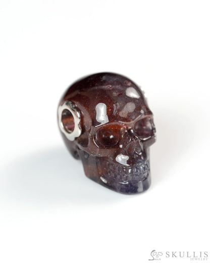 Skullis Signature Iolite Gem Skull Pendant or Necklace Hand Carved for Women & Men -Y9900422 - Skull Pendants
