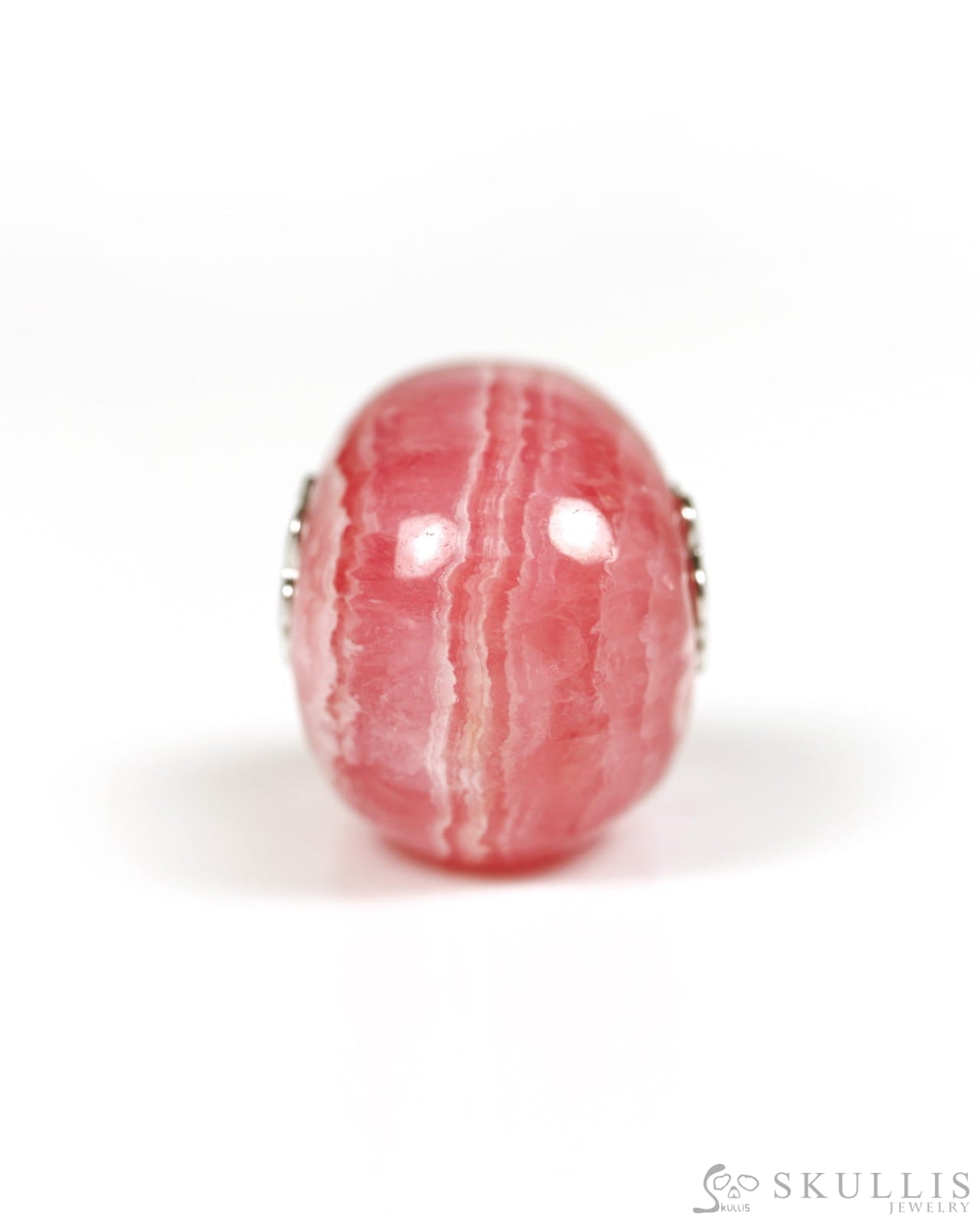 Skullis Signature Rhodochrosite Gem Skull Pendant or Necklace Hand Carved for Women & Men - ZR19800331 Skull Pendants