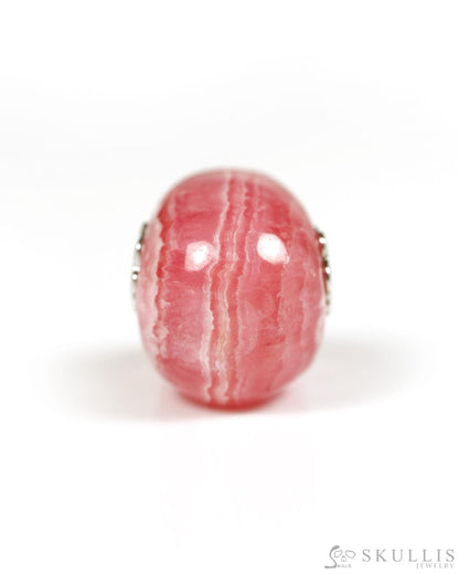 Skullis Signature Rhodochrosite Gem Skull Pendant or Necklace Hand Carved for Women & Men - ZR19800331 Skull Pendants