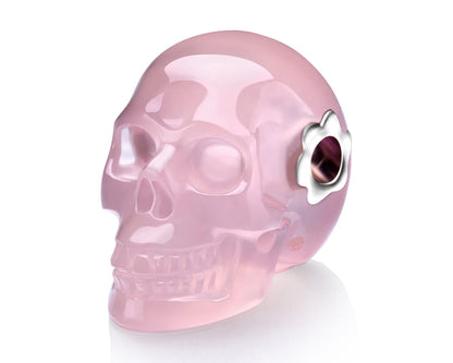 Gem Skull Pendant Necklace Of Rose Quartz Carved Skull Pendants