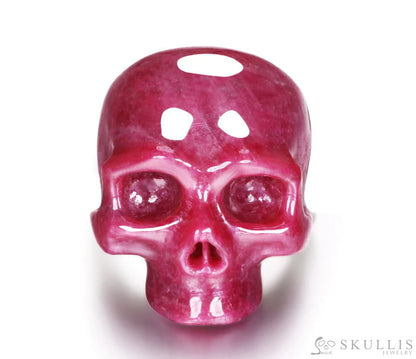 Gem Skull Ring Of Ruby Carved Skull In 925 Sterling Silver Skull Rings