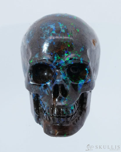 0.7’’ Matrix Opal Carved Gem Skull Skullis Realistic - 0500008 Tiny Gemstone