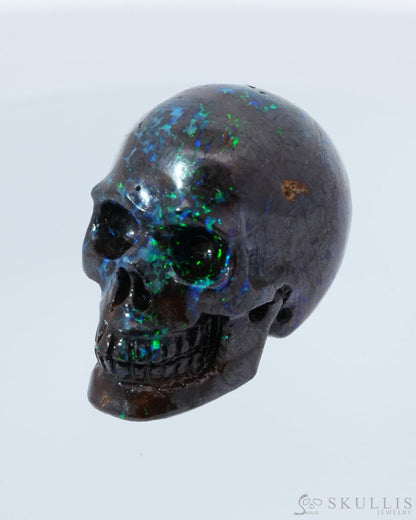 0.7’’ Matrix Opal Carved Gem Skull Skullis Realistic - 0500008 Tiny Gemstone