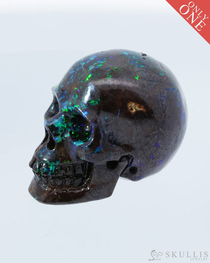 0.7’’ Matrix Opal Carved Gem Skull Skullis Realistic - 0500008 Tiny Gemstone