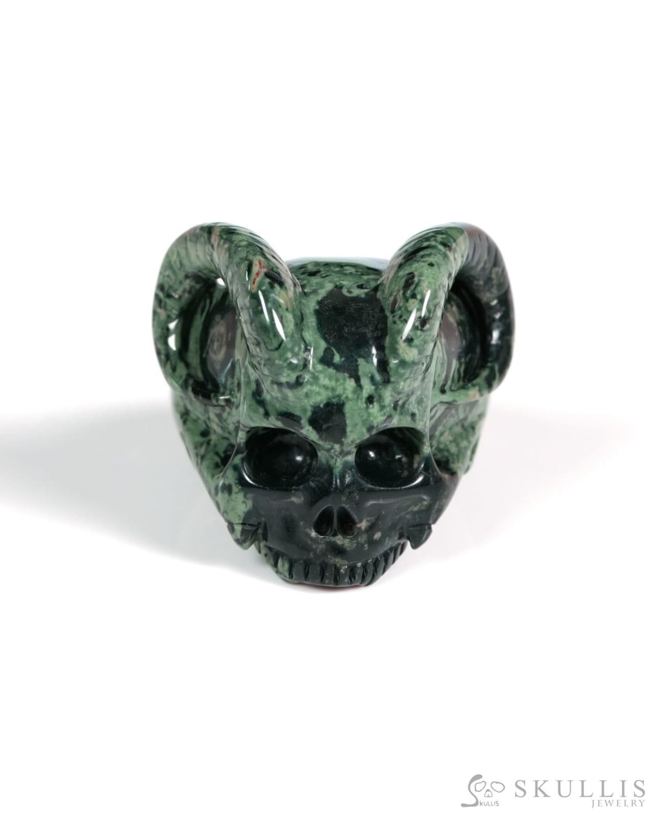 The Infernal Sovereign - Gem Skull Ring of Kambaba Jasper Carved Beast Skull US size 12 - ZR19900030 - Skull Rings