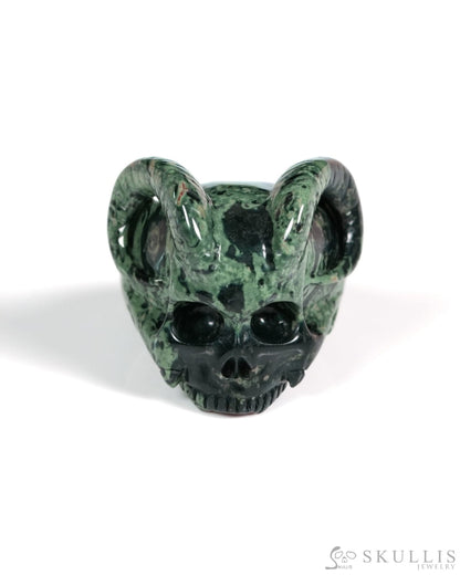 The Infernal Sovereign - Gem Skull Ring of Kambaba Jasper Carved Beast Skull US size 12 - ZR19900030 - Skull Rings