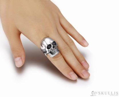 The Master - Oxidized & 925 Sterling Silver Skull Ring for Women & Men - Skull Rings