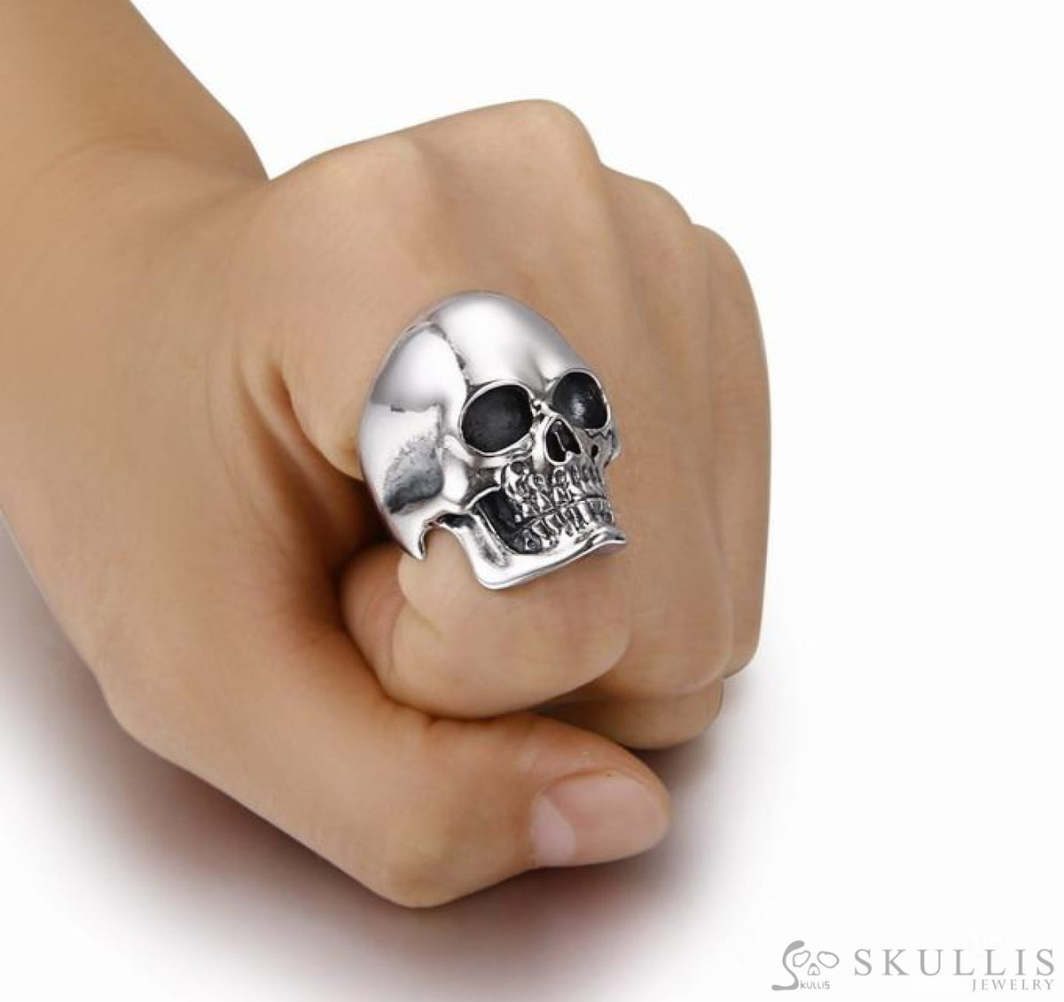The Master - Oxidized & 925 Sterling Silver Skull Ring for Women & Men - Skull Rings