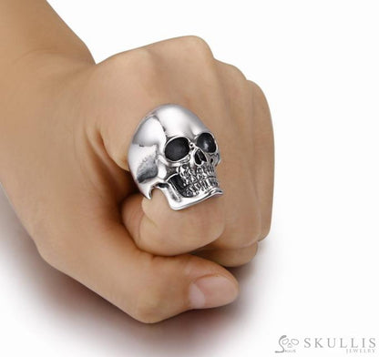 The Master - Oxidized & 925 Sterling Silver Skull Ring for Women & Men - Skull Rings
